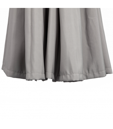 3(m) Cantilever Shanghai Parasol w/ Crank Handle, Cross Base, Grey Outsunny