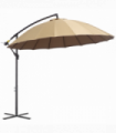 3(m) Cantilever Shanghai Parasol w/ Crank Handle, Cross Base, Khaki Outsunny