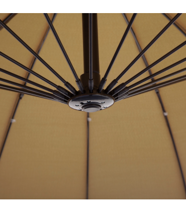 3(m) Cantilever Shanghai Parasol w/ Crank Handle, Cross Base, Khaki Outsunny