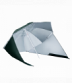 Beach Umbrella Sun Shelter 2 in 1 Umbrella UV Protection Steel Green Outsunny