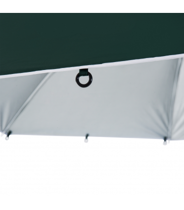 Beach Umbrella Sun Shelter 2 in 1 Umbrella UV Protection Steel Green Outsunny