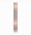 Floor Lamp Wooden Base, Linen Fabric Grey 120H cm x 15cm x 15cm Uplighter