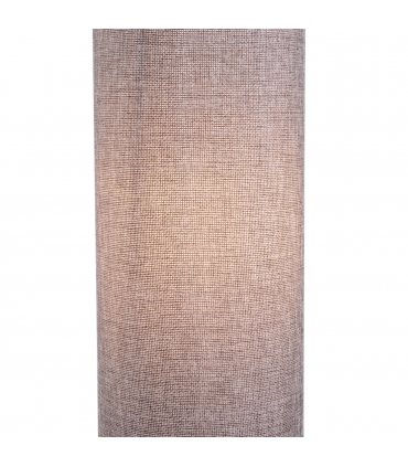Floor Lamp Wooden Base, Linen Fabric Grey 120H cm x 15cm x 15cm Uplighter