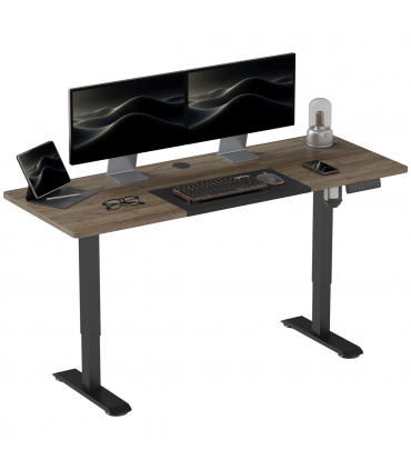 Height Adjustable Electric Standing with 4 Memory Preset Black Vinsetto