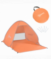 Beach Tent Instant Camping Pop up Tent Sun Shade Shelter, Orange Outsunny