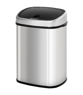 Sensor Bin Chrome ABS Plastic Mirror Stainless Steel Touch-Free Lid