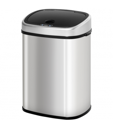 Sensor Bin Chrome ABS Plastic Mirror Stainless Steel Touch-Free Lid
