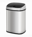 Sensor Bin Chrome ABS Plastic Mirror Stainless Steel Touch-Free Lid