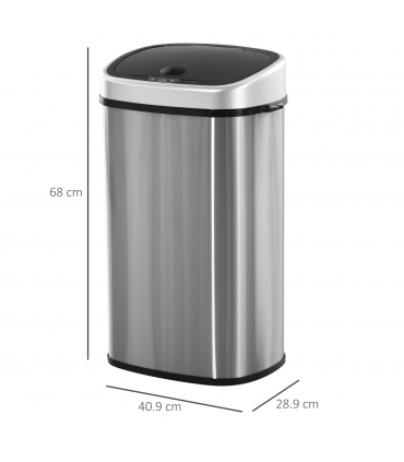 Sensor Bin Chrome ABS Plastic Mirror Stainless Steel Touch-Free Lid