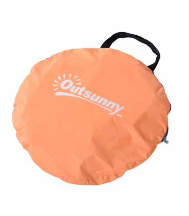Beach Tent Instant Camping Pop up Tent Sun Shade Shelter, Orange Outsunny