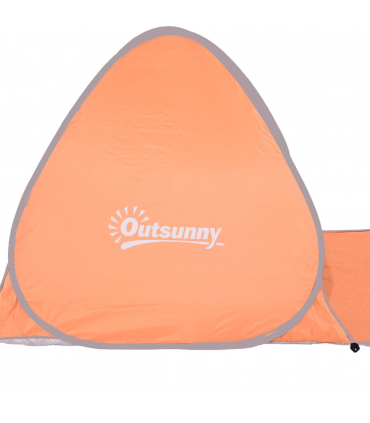 Beach Tent Instant Camping Pop up Tent Sun Shade Shelter, Orange Outsunny