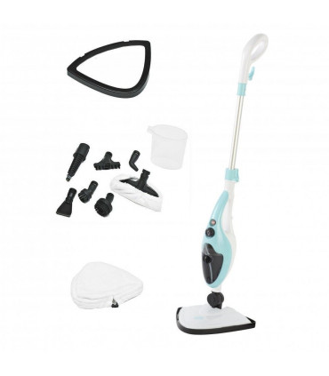 10 in 1 1500W Hot Steam Mop Cleaner and Hand Steamer - Blue