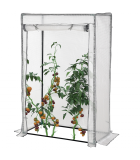 Greenhouse Plastic White 100cm x 50cm x 150cm Zipper Roll-up Door Outdoor