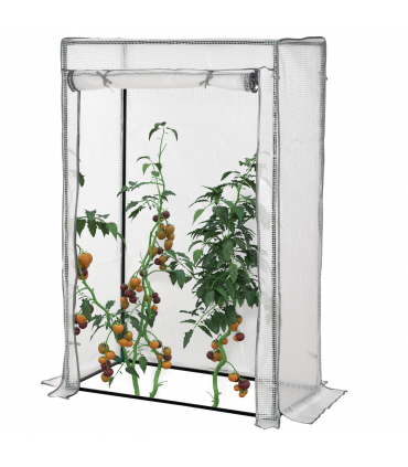 Greenhouse Plastic White 100cm x 50cm x 150cm Zipper Roll-up Door Outdoor