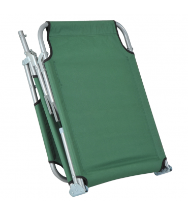 Camping Cot Picnic Sun Lounger Portable Folding Chair Patio Green Outsunny