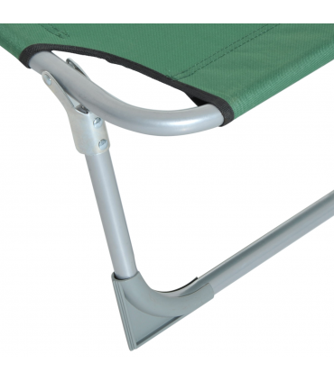 Camping Cot Picnic Sun Lounger Portable Folding Chair Patio Green Outsunny