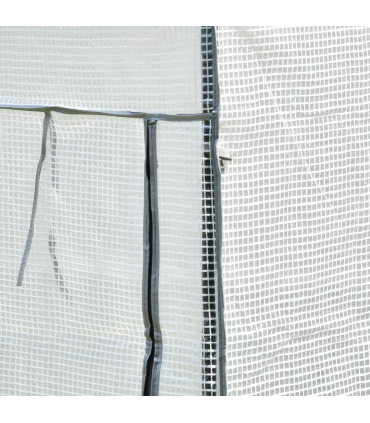 Greenhouse Plastic White 100cm x 50cm x 150cm Zipper Roll-up Door Outdoor