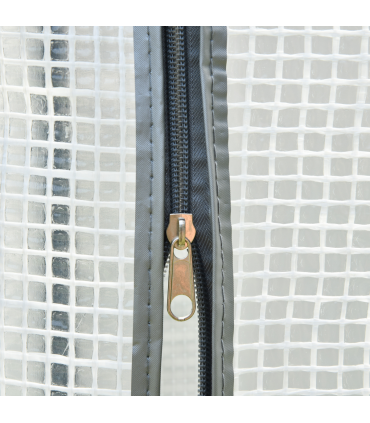 Greenhouse Plastic White 100cm x 50cm x 150cm Zipper Roll-up Door Outdoor