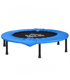 96 cm Foldable Mini Fitness Trampoline Exercise Rebounder Jumper, Blue HOMCOM