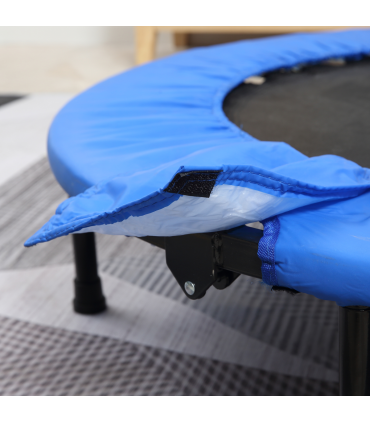 96 cm Foldable Mini Fitness Trampoline Exercise Rebounder Jumper, Blue HOMCOM