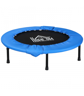 Foldable Mini Fitness Trampoline Exercise Rebounder Jumper, Blue HOMCOM