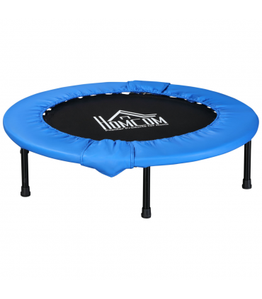 Foldable Mini Fitness Trampoline Exercise Rebounder Jumper, Blue HOMCOM