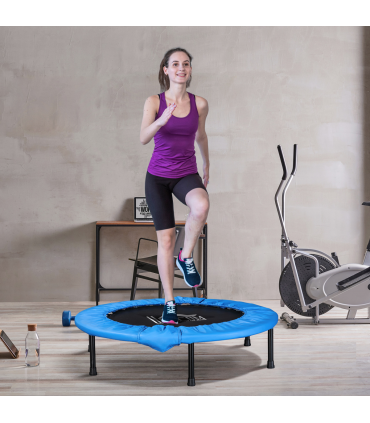 Foldable Mini Fitness Trampoline Exercise Rebounder Jumper, Blue HOMCOM