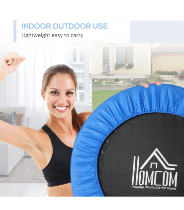 Foldable Mini Fitness Trampoline Exercise Rebounder Jumper, Blue HOMCOM