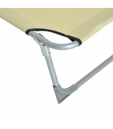 Camping Cot Picnic Sun Lounger Portable Folding Chaise Chair Patio Outsunny