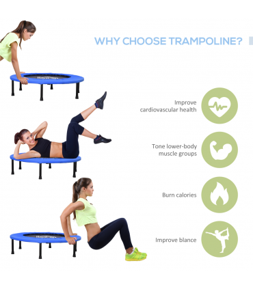 36" Trampoline Indoor Outdoor Rebounder Mini Jumper Sports Game Home HOMCOM