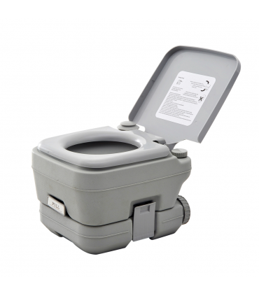 10L Portable Travel Toilet Outdoor Camping with 2 Detachable Tanks Grey HOMCOM