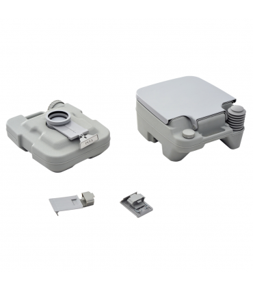 10L Portable Travel Toilet Outdoor Camping with 2 Detachable Tanks Grey HOMCOM