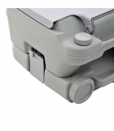 10L Portable Travel Toilet Outdoor Camping with 2 Detachable Tanks Grey HOMCOM