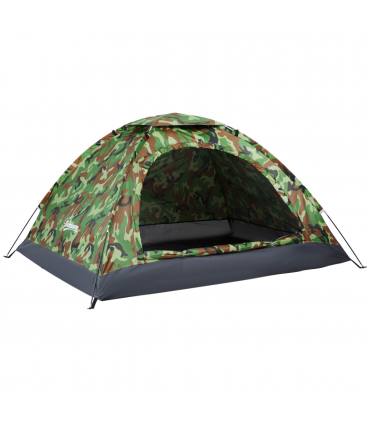 Camping Tent for 2 Person Dome Tent w/ Storage Pocket Multicoloured Outsunny