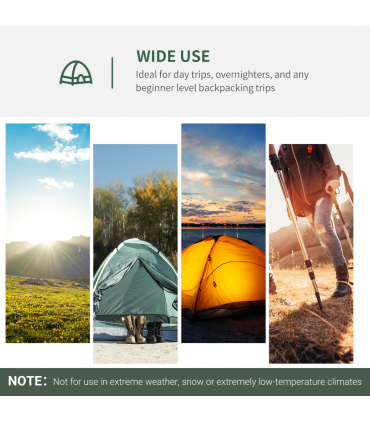 Camping Tent for 2 Person Dome Tent w/ Storage Pocket Multicoloured Outsunny