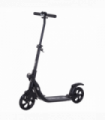 Folding Kick Scooter Teens Adult Ride On Adjustable 2 Big Wheels Black HOMCOM