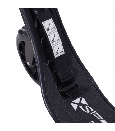 Folding Kick Scooter Teens Adult Ride On Adjustable 2 Big Wheels Black HOMCOM