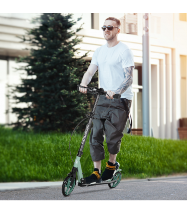 Folding Kick Scooter for 14 w/ Adjustable Height, Dual Brake System HOMCOM
