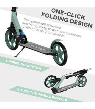 Folding Kick Scooter for 14 w/ Adjustable Height, Dual Brake System HOMCOM
