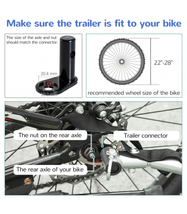 Child Bike Trailer 2-Seat Steel Frame Blue 88H x 130L x 76Wcm 18m+ Oxford Fabric