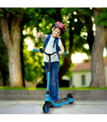 120W Electric Scooter w/ Battery Level Display, Rear Break - Blue HOMCOM