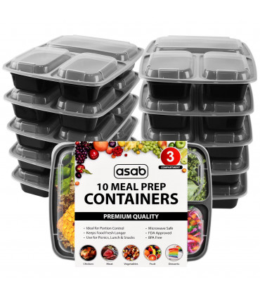 Meal Prep Container 3 Partitions