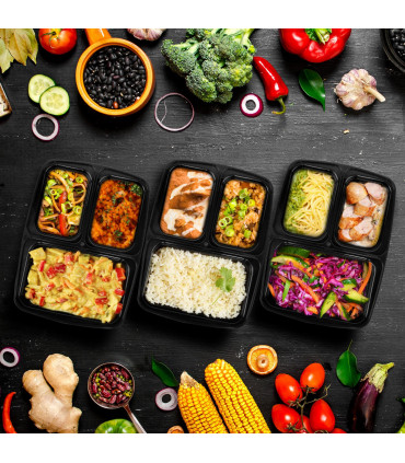 Meal Prep Container 3 Partitions