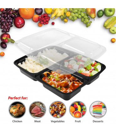 Meal Prep Container 3 Partitions