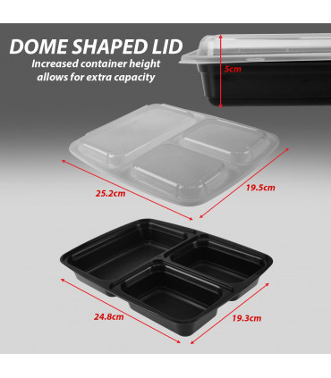 Meal Prep Container 3 Partitions