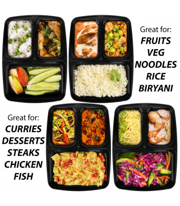 Meal Prep Container 3 Partitions