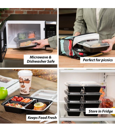 Meal Prep Container 3 Partitions