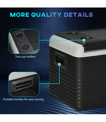 30L Car Refrigerator 12V Portable Freezer for Camping, Driving Outsunny