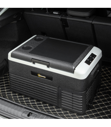 30L Car Refrigerator 12V Portable Freezer for Camping, Driving Outsunny