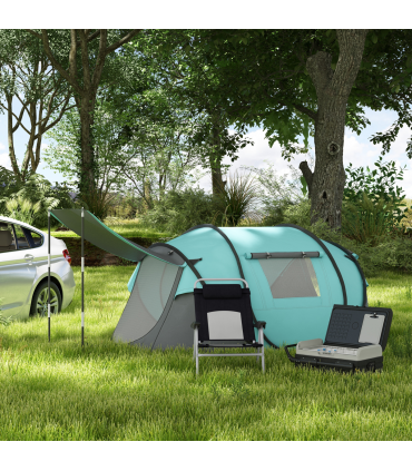 40L Car Refrigerator 12V Portable Freezer w/ Inner LED Light, Wheels Outsunny